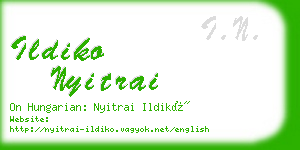 ildiko nyitrai business card